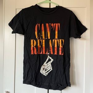 Halloween skeleton hand can’t relate t shirt